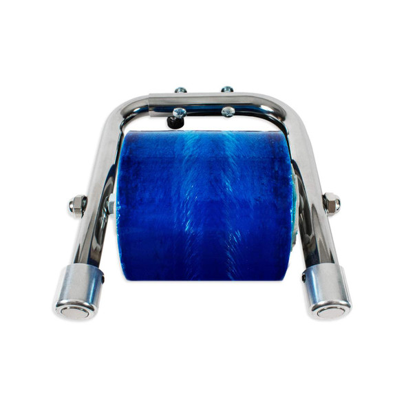 Top front view of the EP-765 Magnetic Hand Stretch Film Bundling Dispenser with magnetic frame and stretch film roll