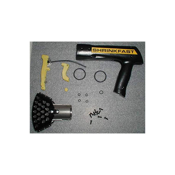 Shrinkfast Heat Gun Rebuild Kit with housing, combustor shell, trigger components, O-rings and hardware