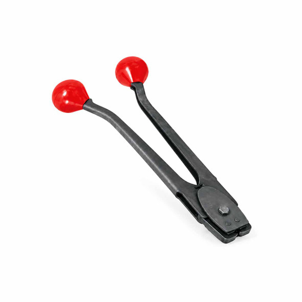 Signode SRC-1223 single reverse notch steel sealer featuring two black metal handles with red ball grips and a heavy-duty sealing head for securing 1/2-inch steel strapping
