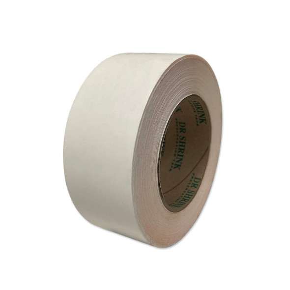 2" x 180' white shrink wrap repair tape with pinked edge – angled right view