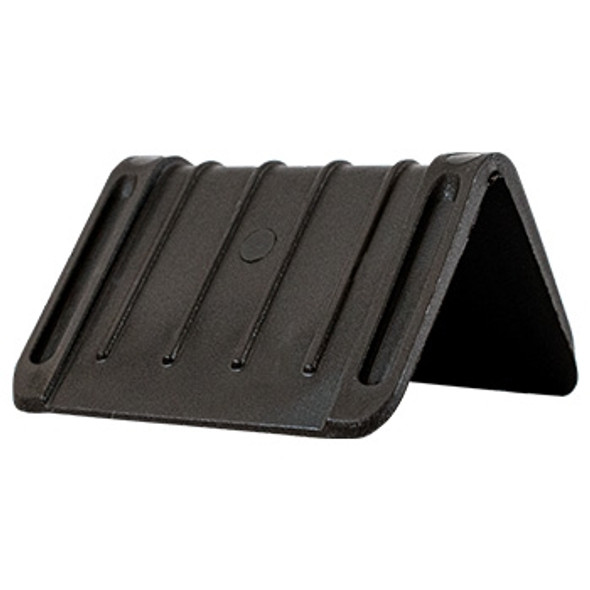 2 1/4" x 1 5/8" Black Poly for 1 1/2" Strap Edge Protectors 2 1/4" x 1 5/8" Black Poly for 1 1/2" Strap Edge Protectors