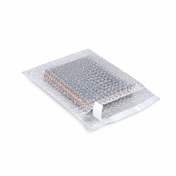 Clear self-seal bubble pouch with adhesive closure for protecting electronics and small products