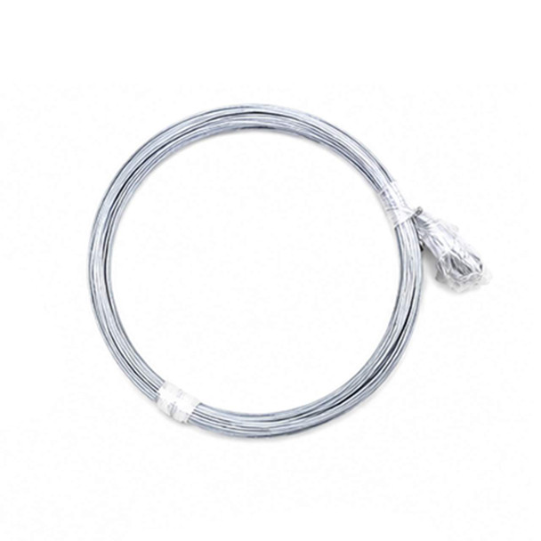 Top view of coiled single loop galvanized bale ties