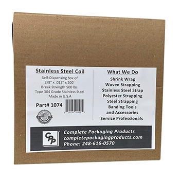 Type 304 Stainless Steel Strap 3/8" x .015" x 200'