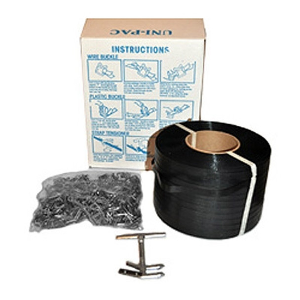 black handistrap kit w/300 1/2" wire buckles black handistrap kit w/300 1/2" wire buckles