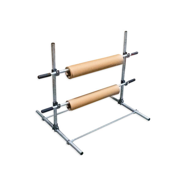 EP-5912-S Economy Kraft Paper & Poly Tubing Dispenser with two rolls mounted on expandable tiers