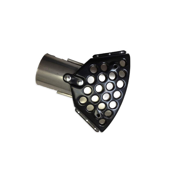 Side view of Shrinkfast 200 and 998 replacement combustor shell with perforated heat shield