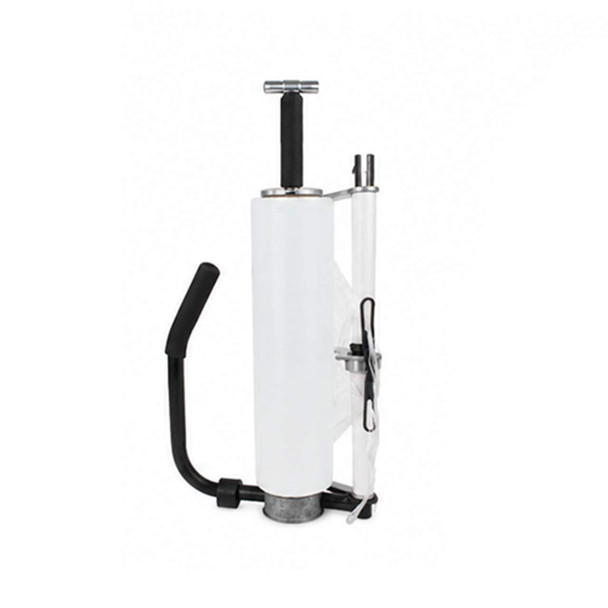 Front view of the EP-880 Hand Stretch Film Stringer Dispenser with stretch film roll and integrated stringing carriage