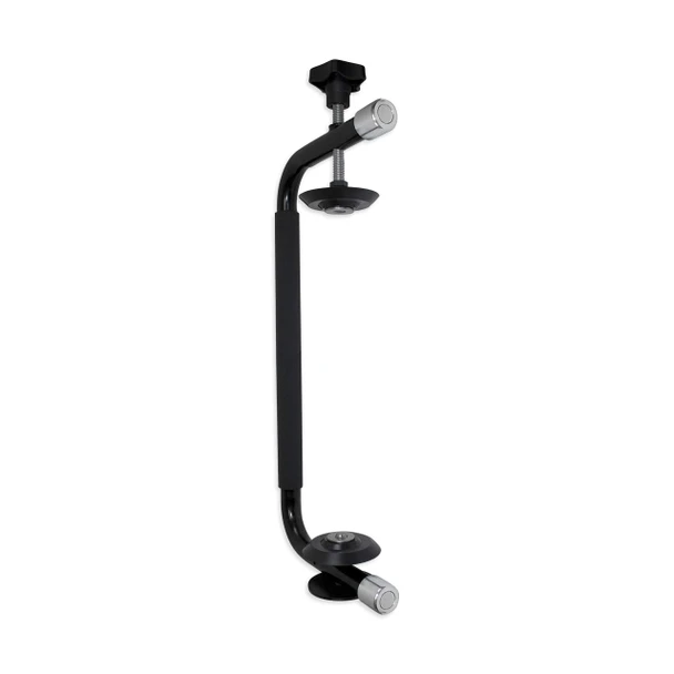 Angled view of the EP-838 Economy Hand Stretch Film Dispenser showing lightweight steel frame and foam handle