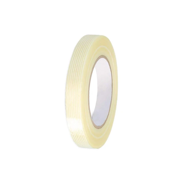 Opposite angled view of General Purpose Filament Strapping Tape, 3/4" x 60 yd, showing reinforced filaments