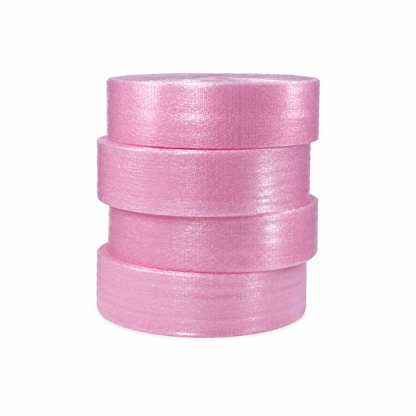 3/16" x 12" x 750' Anti-Static Air Bubble Rolls for ESD Electronics Packaging – Pink Bubble Wrap (4 Rolls/Bundle)