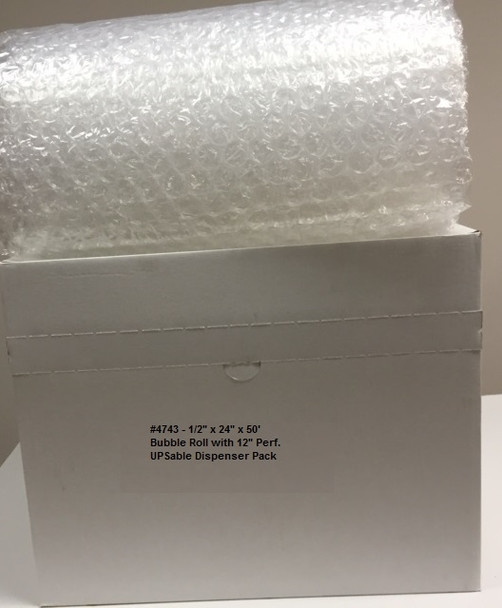 1/2" x 24" x 50' Bubble Roll Dispenser