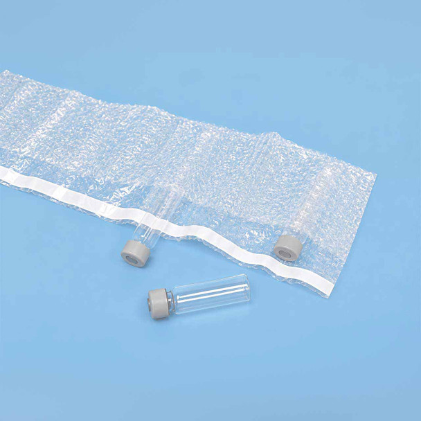 Self-seal bubble pouch with 3/16" bubble cushioning and adhesive closure for small fragile items