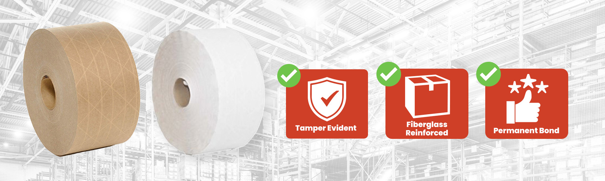 Water-activated kraft paper tape rolls for secure carton sealing, providing strong adhesion to corrugated boxes with high-quality performance.