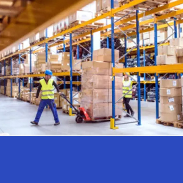 People working in warehouse