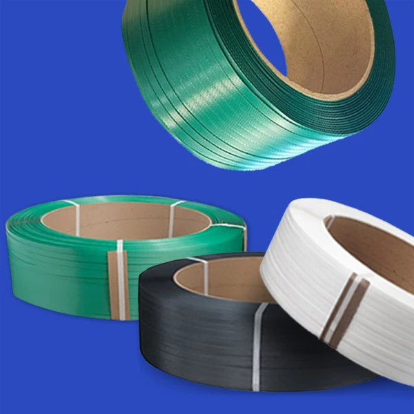 Plastic Banding in Green, Black, and White