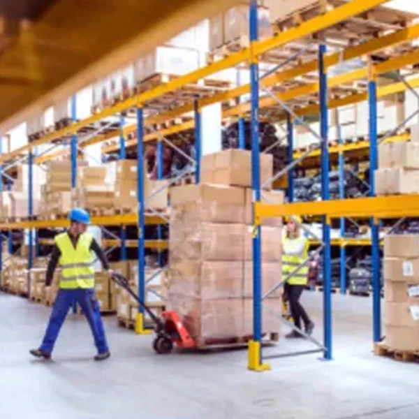 People working in warehouse