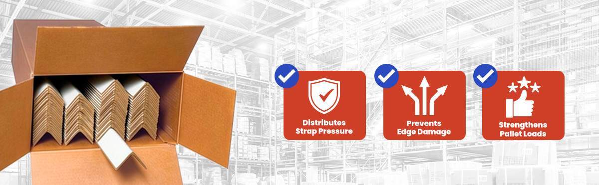 Steel edge protectors and corner protectors for protecting palletized loads from steel strapping damage during shipping and storage