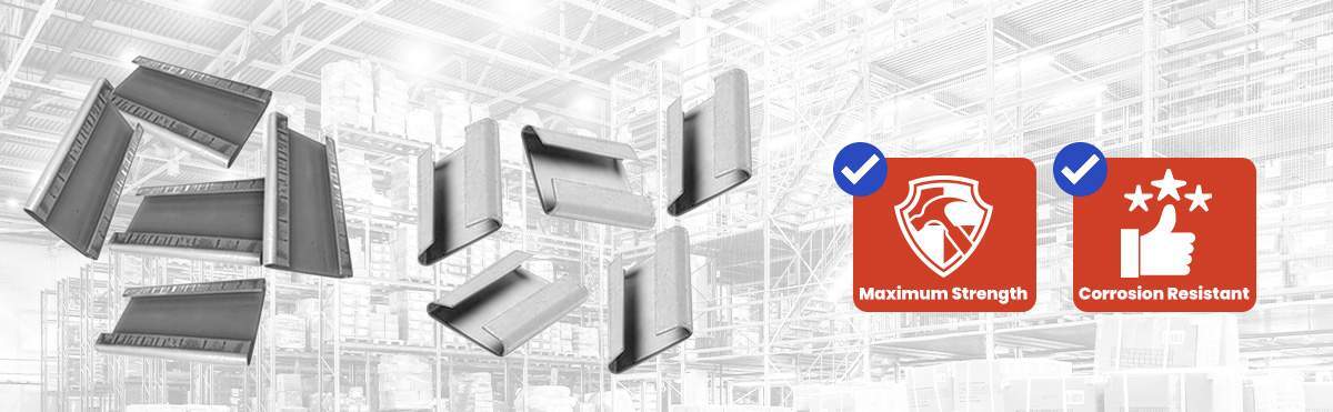 Thread-on steel strapping seals for high-strength steel banding with durable, corrosion-resistant performance