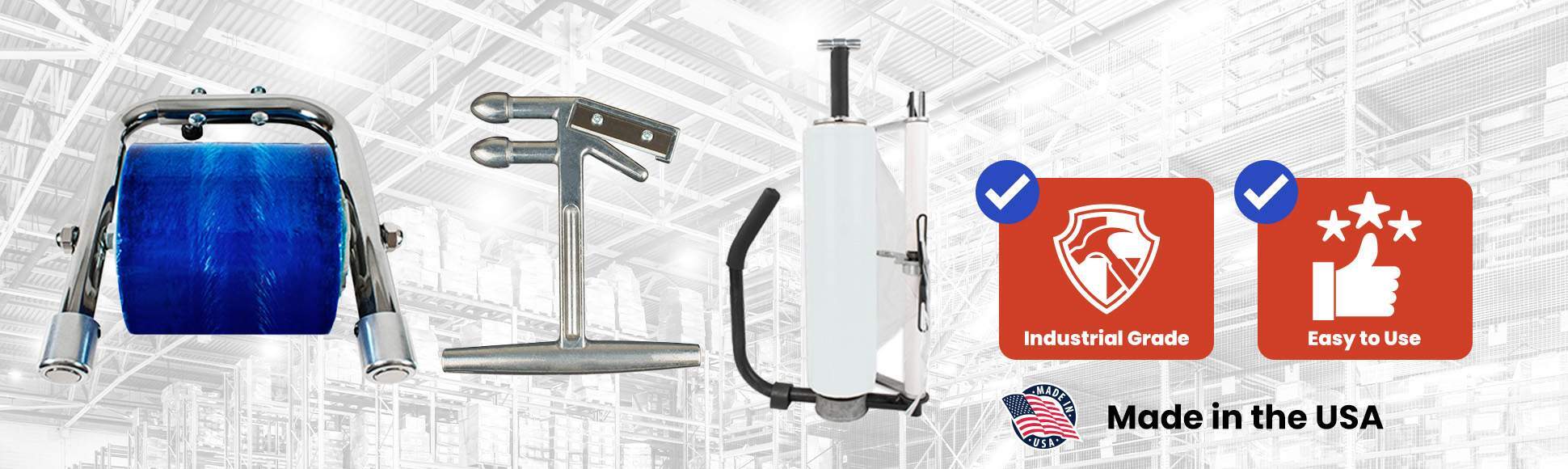 Stretch film bundling and specialty wrapping tools, including hand dispensers and bundling accessories, for industrial-grade performance, easy operation, and efficient manual stretch film application.