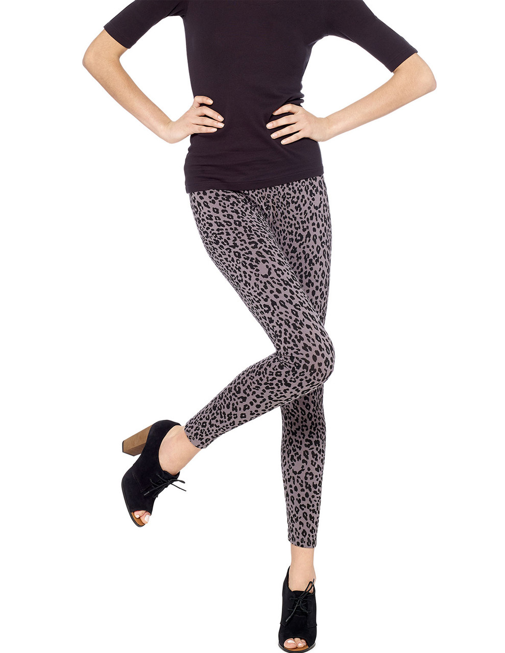 Buy Aesthetic Bodies Womens Leopard Print Legging-Black Online