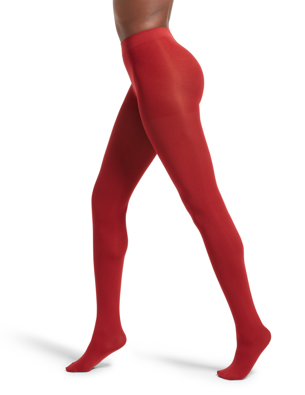 No Nonsense Womens Super Opaque Control Top Tights Small CARMINE RED Rare  Color!