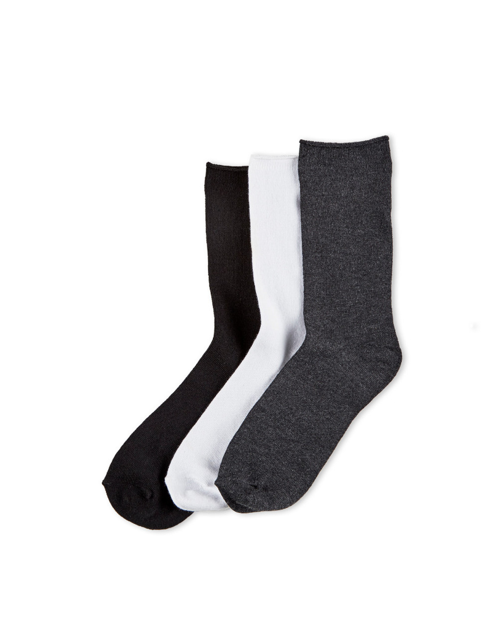 No Nonsense Women's Jean Sock, 3 Pair Pack, Solid Black, Size 4.0