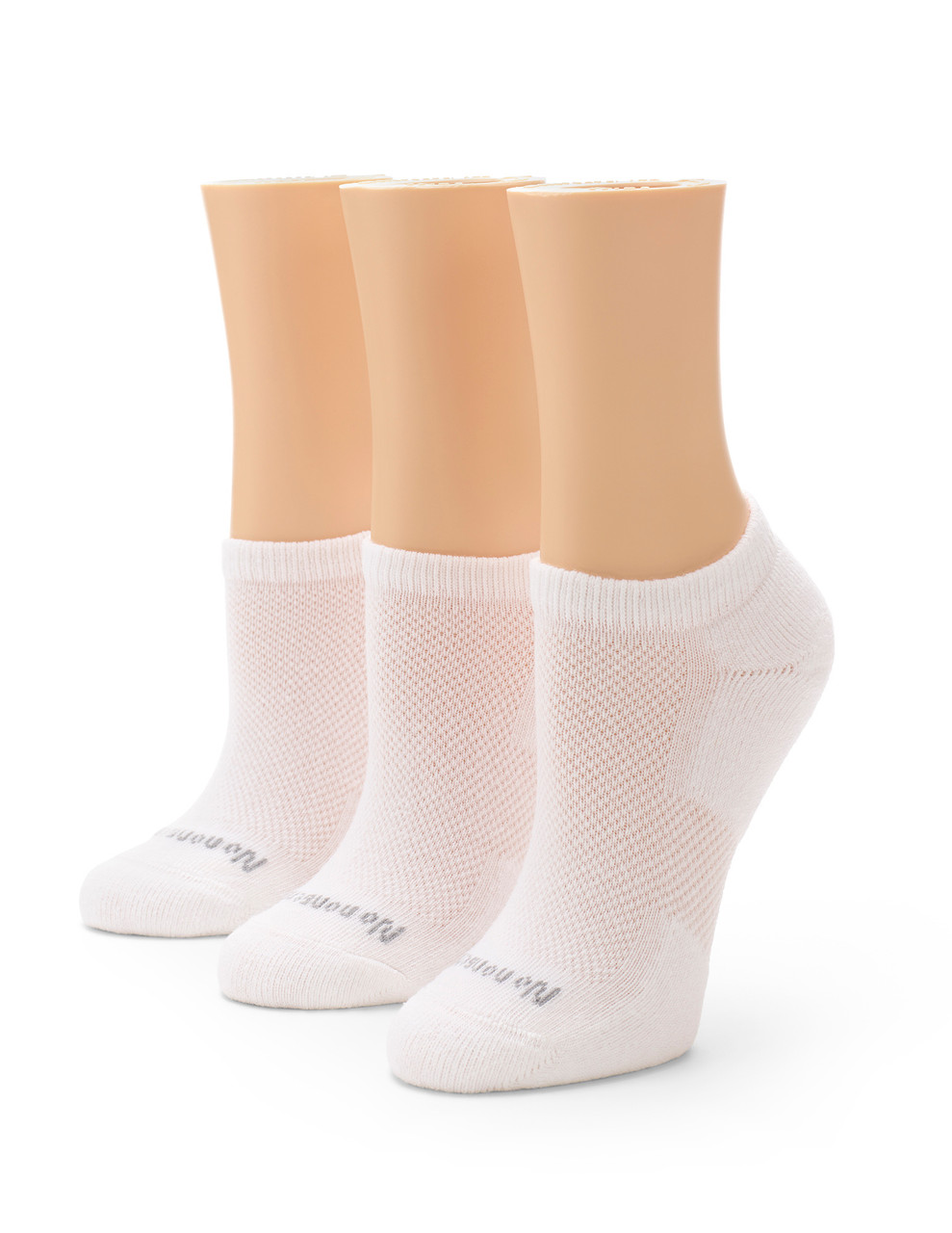 No nonsense Socks Soft & Breathable No Show Cushioned White Size 4-9 - 3  Count