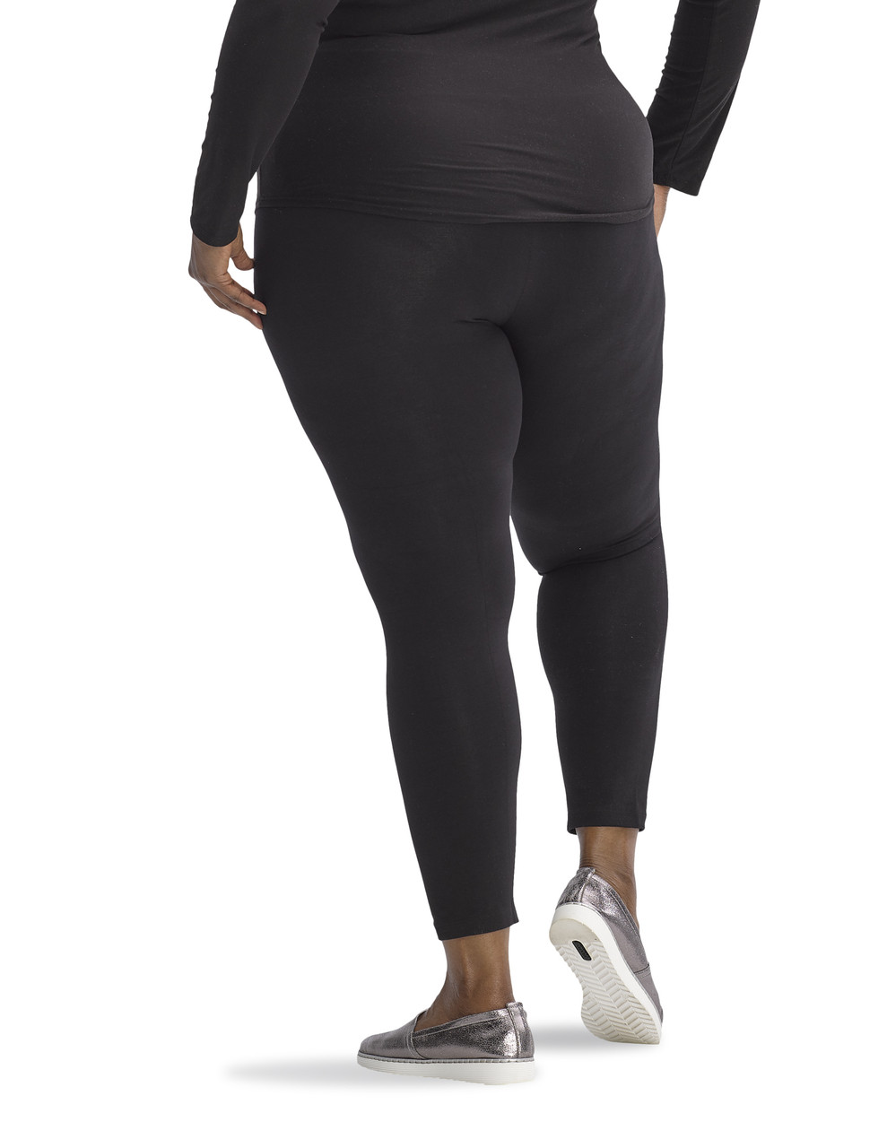 Buy ENES Fashion Cotton Lycra 2 Way Stretchable Soft Women Leggings Combo  (Black Grey, Large) at