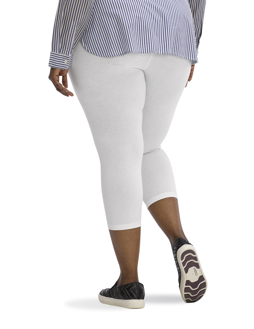 Ellos Women's Plus Size Knit Capri Leggings, 18/20 - White : Target