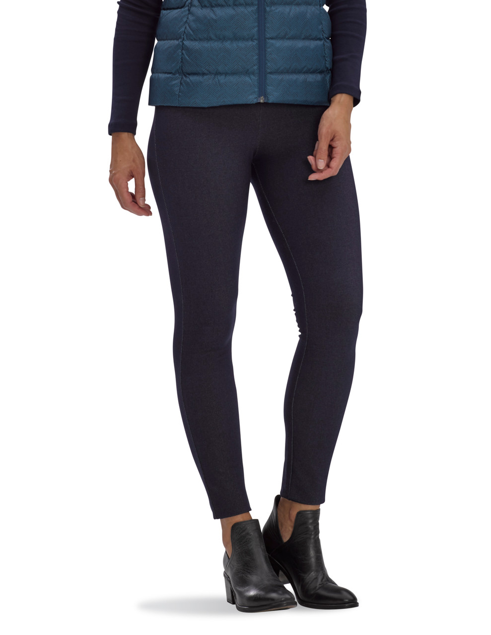 No Nonsense Women's Legging, Dark Denim Pants, S : : Fashion