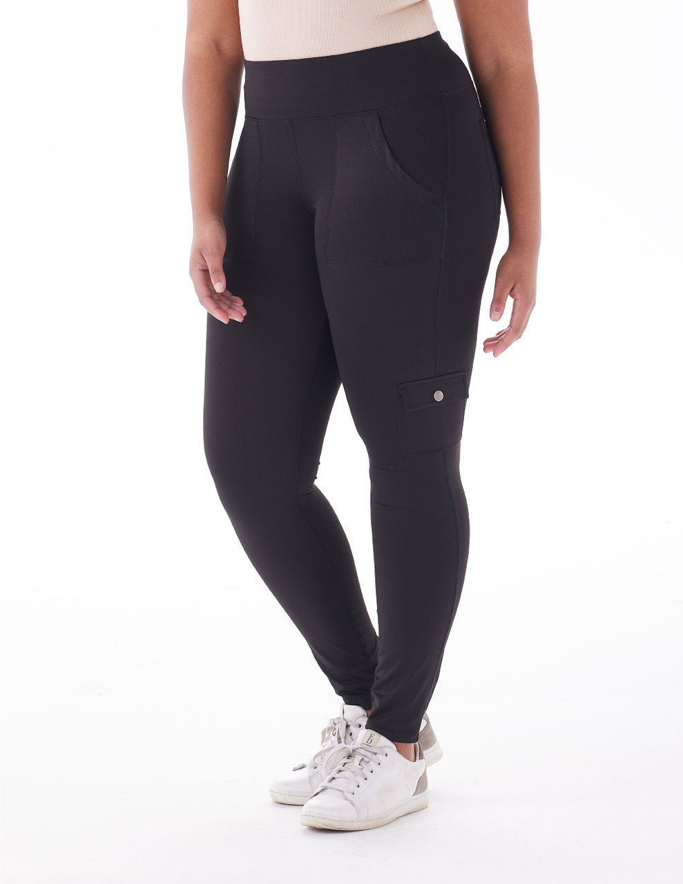 Cargo Fitness Leggings 2PCS Black + Blue