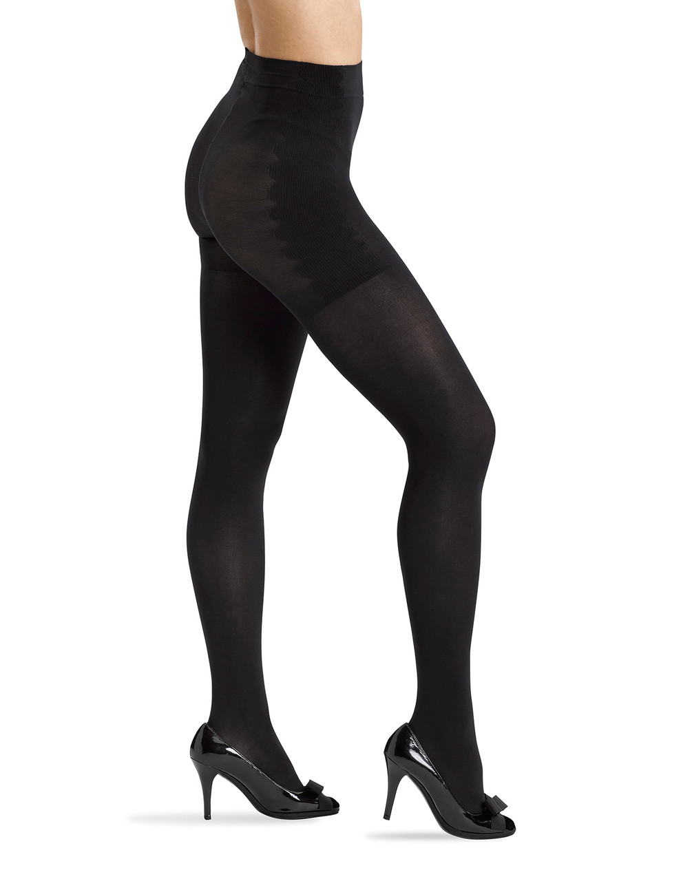 No nonsense Women's Black Super Opaque Footless Tights - Pick Your Size  (M/L/XL) - Helia Beer Co