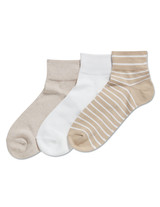 Super Soft Ankle 3 Pair Pack Asst 4 Shoe Sizes 4-10