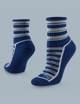 ExpanTech Stretch Tech Women's Quarter Top Socks 3 Pairs Navy-Grey