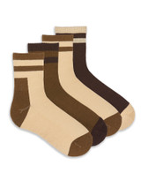 Outdoor Colorblock Mini Crew Sock 4 Pair Pack Brown One Size