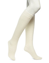 Bubble Texture Knee Sock Pearl Shoe Sizes 4-10