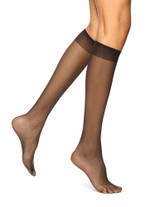 Knee Highs 10 Pair Value Pack Off Black One Size