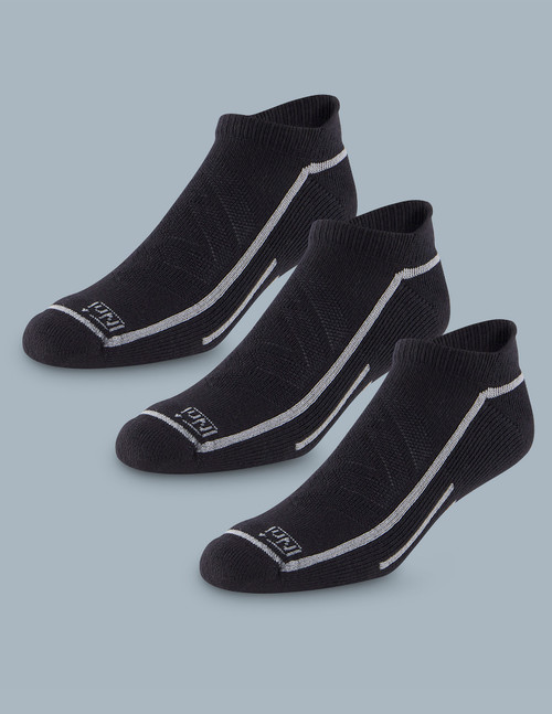 ExpanTech Stretch Tech Men's Tab Back Socks 3 Pairs Black