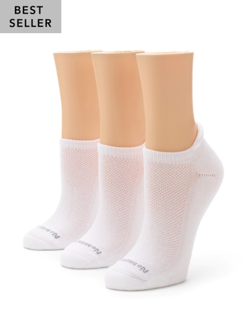 Soft & Breathable Women's Uncushioned No Show Socks 3 Pair Pack