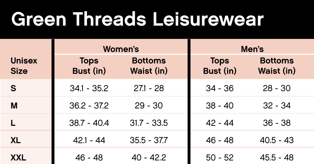 Sizing Chart – Luv 21 Leggings & Apparel Inc.