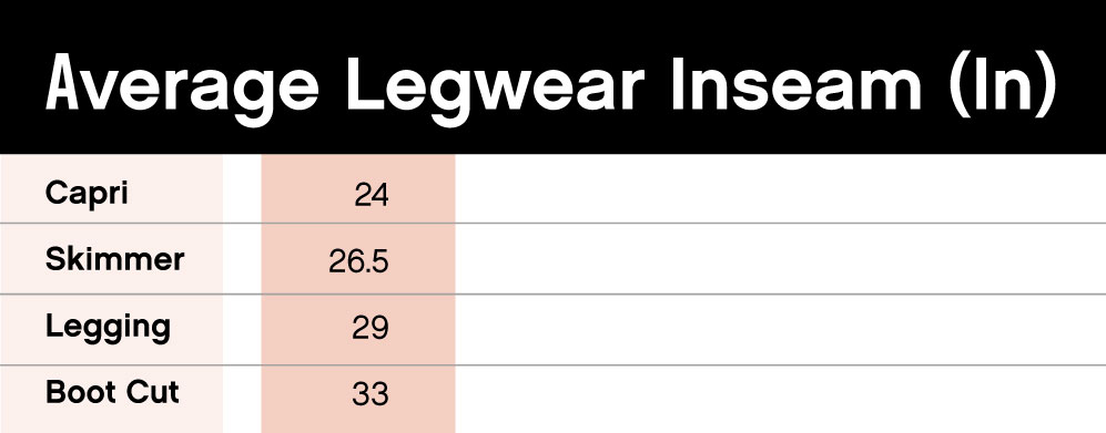 Leggings Size Chart 