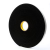 3M™ Vinyl Foam Tape 4504, Black, 1 in x 18 yd, 250 mil