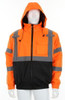 Luminator® Series - Two Tone Value Bomber Jacket - Meets ANSI/ISEA 107 2020 Standards - Type R Class 3 Compliant - Quilted Rain Jacket with Silver Reflective Stripes - Quilted Liner Adds Warmth and Comfort Orange