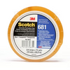 Scotch® Light Duty Packaging Tape 681, Clear, Moisture Chemical Resistant, 1 in x 72 yd, 36/Case