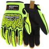 Predator® Mechanics Gloves - Hi-Visibility and Cut Resistant Work Gloves - Tire Tread TPR on Back, Fingers, and Thumb - 360° HyperMax® HPPE Cut Resistant Liner - MAXGrid™ Pattern Palm for Dry, Wet, or Oily Grip