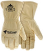 Mustang® HiDex Leather Utility Gloves - 4 Inch Gauntlet Cuff - Kevlar® Aramid Lined & Sewn - Waterproof Bladder - Premium A Grade Honey Gold Grain Goatskin - Reinforced Thumb & Index Finger - Double Palm - CAT4 FR - Arc Rating 50 cal/cm²