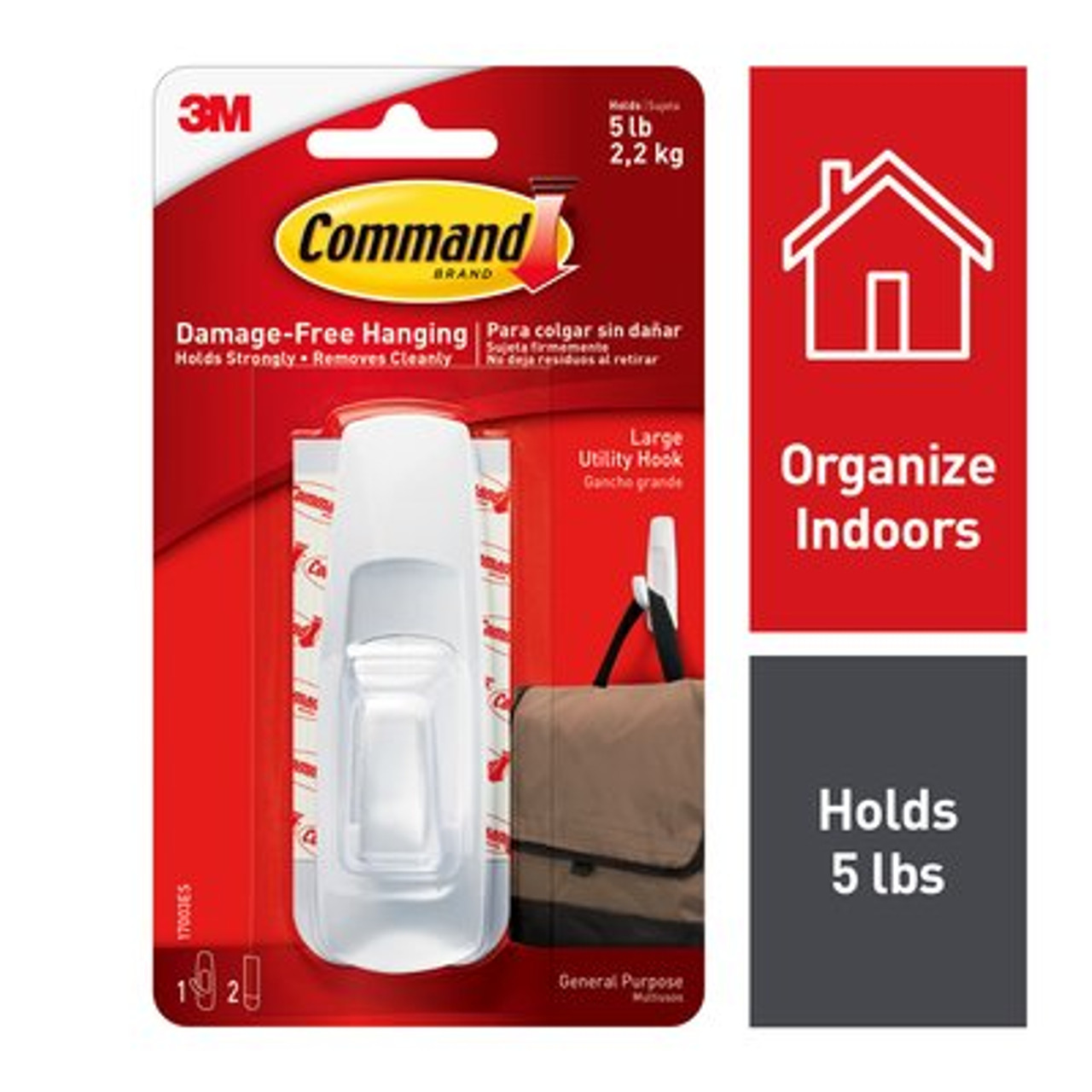 Command™ Large Utility Hook 17003 - 1 hook/pack