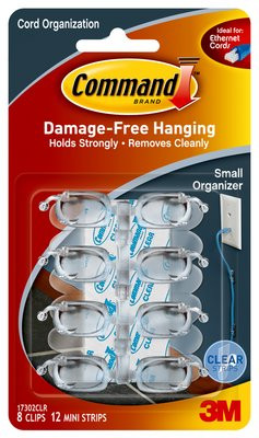 Ganci Adesivi Command Small Clear Wire – 10 Ganci + 12 Strisce, Fino A 0,2 Kg, Senza Danni