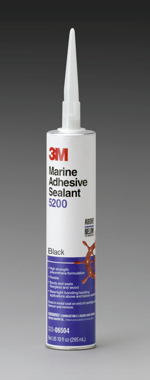 3M™ Marine Adhesive Sealant 5200, PN06504, Black, 295 mL Cartridge